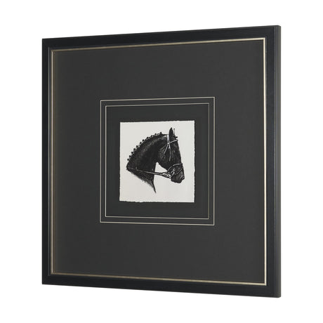 Equestrian Etching IV by Mercana Studio Hand-Embellished Textured Framed Artwork Matted under Glass from Mercana - Luna Furniture