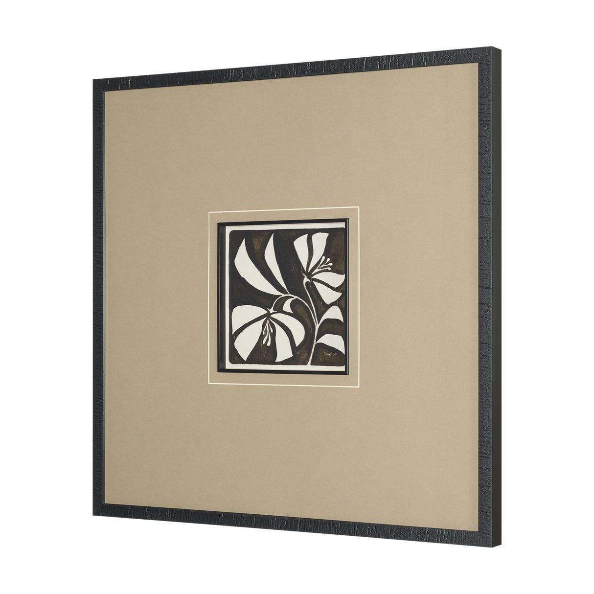 Spanish Tile Dark III by Mercana Studio Textured Framed Artwork Matted under Glass from Mercana - Luna Furniture