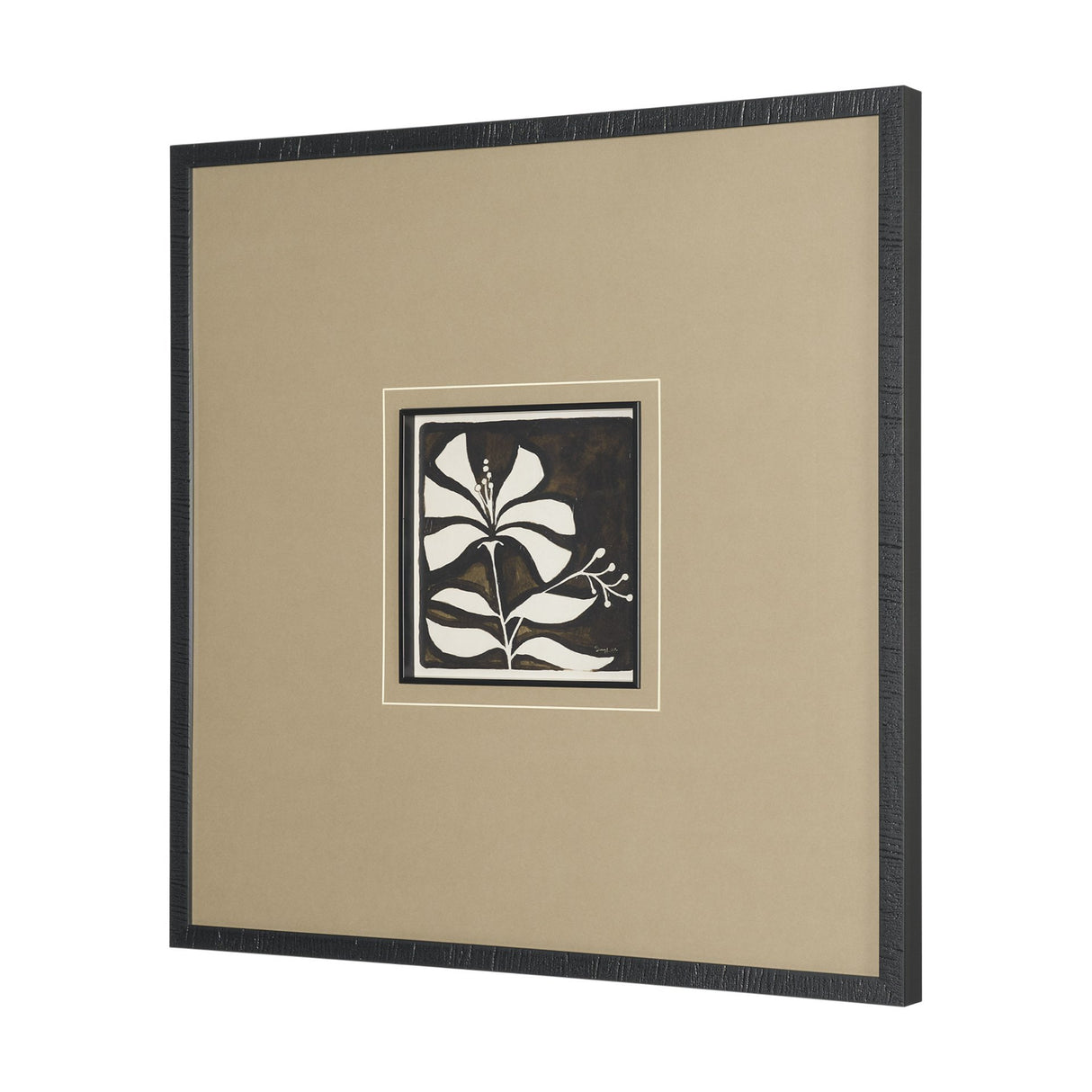 Spanish Tile Dark I by Mercana Studio Textured Framed Artwork Matted under Glass from Mercana - Luna Furniture