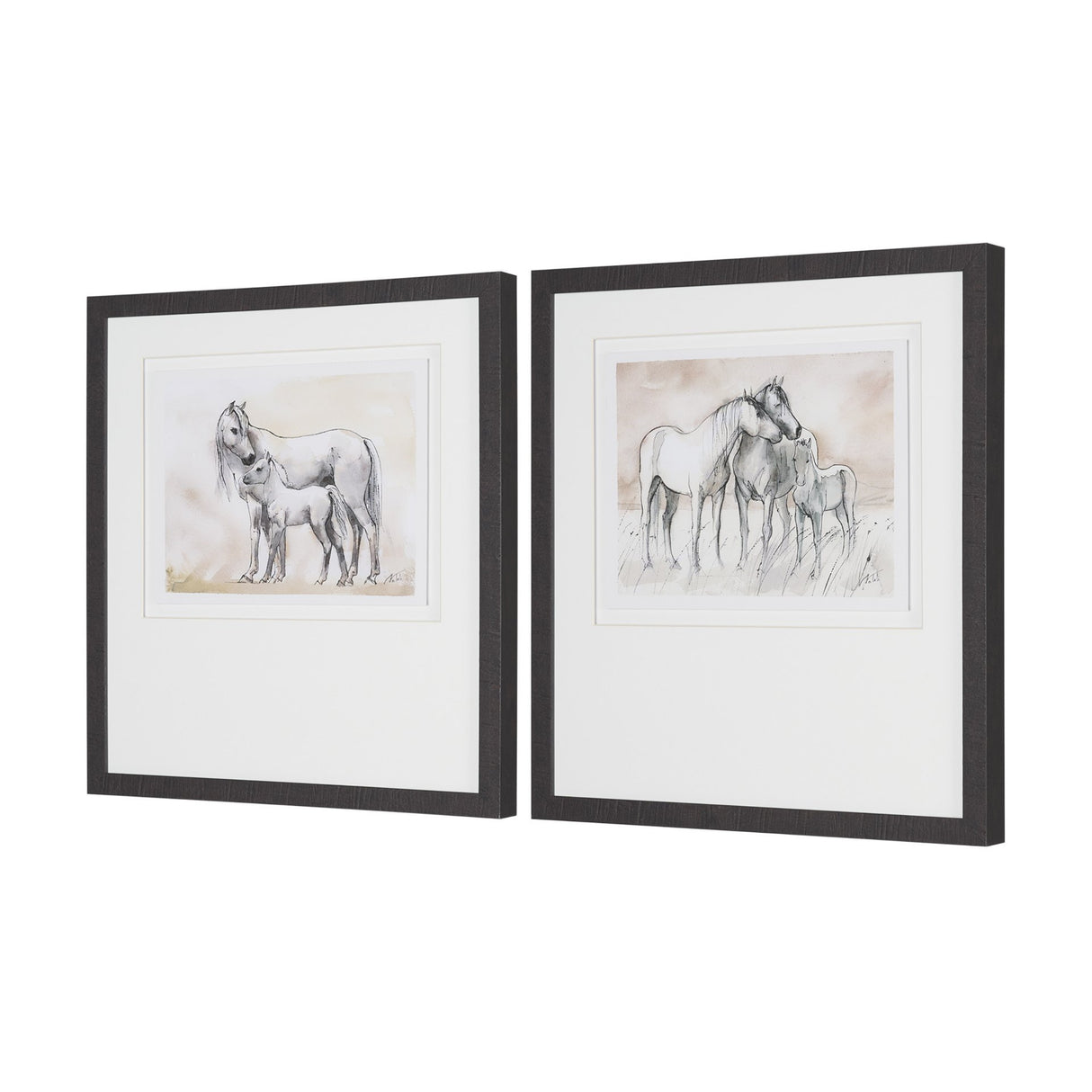 Elegant Beauties by Mercana Studio Framed Artwork Matted Under Glass (Set of 2) from Mercana - Luna Furniture