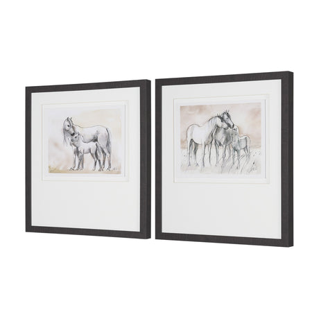 Elegant Beauties by Mercana Studio Framed Artwork Matted Under Glass (Set of 2) from Mercana - Luna Furniture