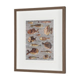 Fish Pattern II by Mercana Studio Hand-Embellished Textured Framed Artwork Matted under Glass from Mercana - Luna Furniture