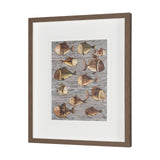 Fish Pattern I by Mercana Studio Hand-Embellished Textured Framed Artwork Matted under Glass from Mercana - Luna Furniture