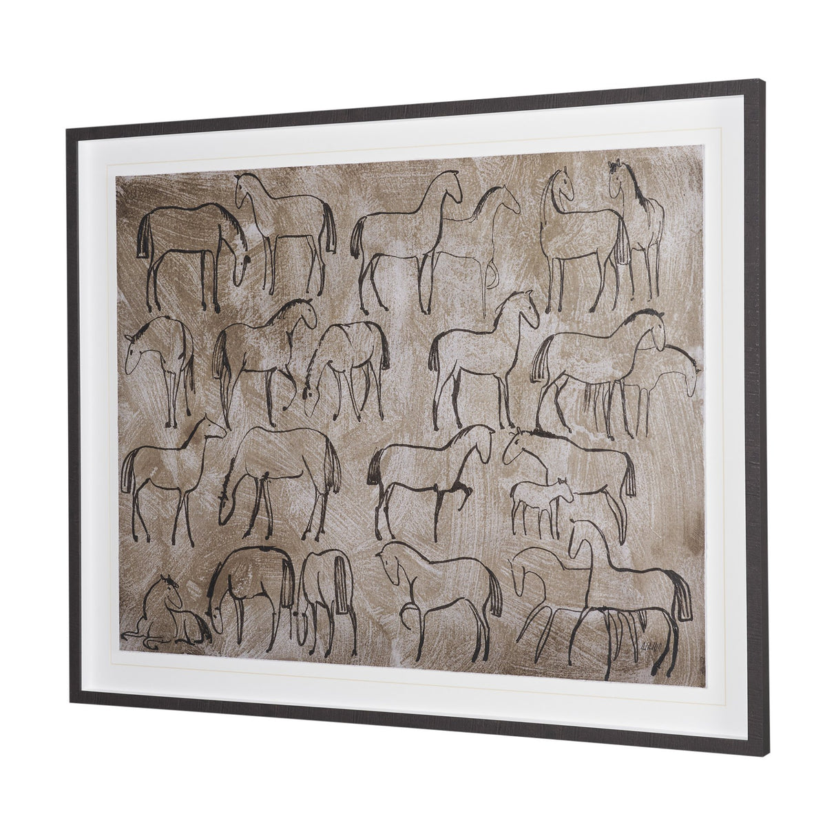 Buckskin by Mercana Studio Hand-Embellished Textured Framed Artwork Matted Under Glass from Mercana - Luna Furniture