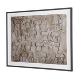 Buckskin by Mercana Studio Hand-Embellished Textured Framed Artwork Matted Under Glass from Mercana - Luna Furniture