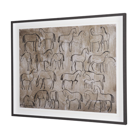 Buckskin by Mercana Studio Hand-Embellished Textured Framed Artwork Matted Under Glass from Mercana - Luna Furniture