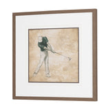 Golf Swing II by Mercana Studio Hand-Embellished Framed Artwork Matted under Glass from Mercana - Luna Furniture