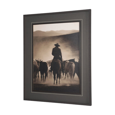 Western Horse Drive by Andreas Magnusson Textured FramedPhoto Print Matted under Glass from Mercana - Luna Furniture