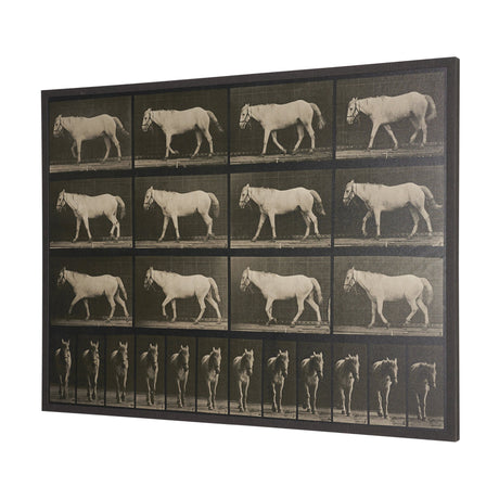 Walking Free by Eadweard Muybridge Textured Framed CanvasPhoto Print from Mercana - Luna Furniture
