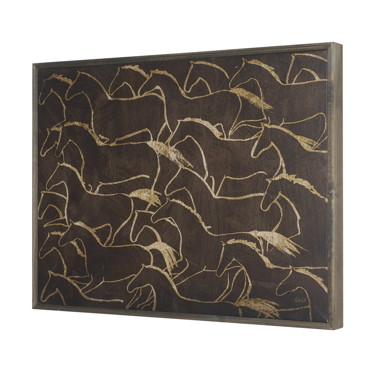 Flaxen Chestnut by Mercana Studio Hand-Embellished Textured Framed Canvas Artwork from Mercana - Luna Furniture