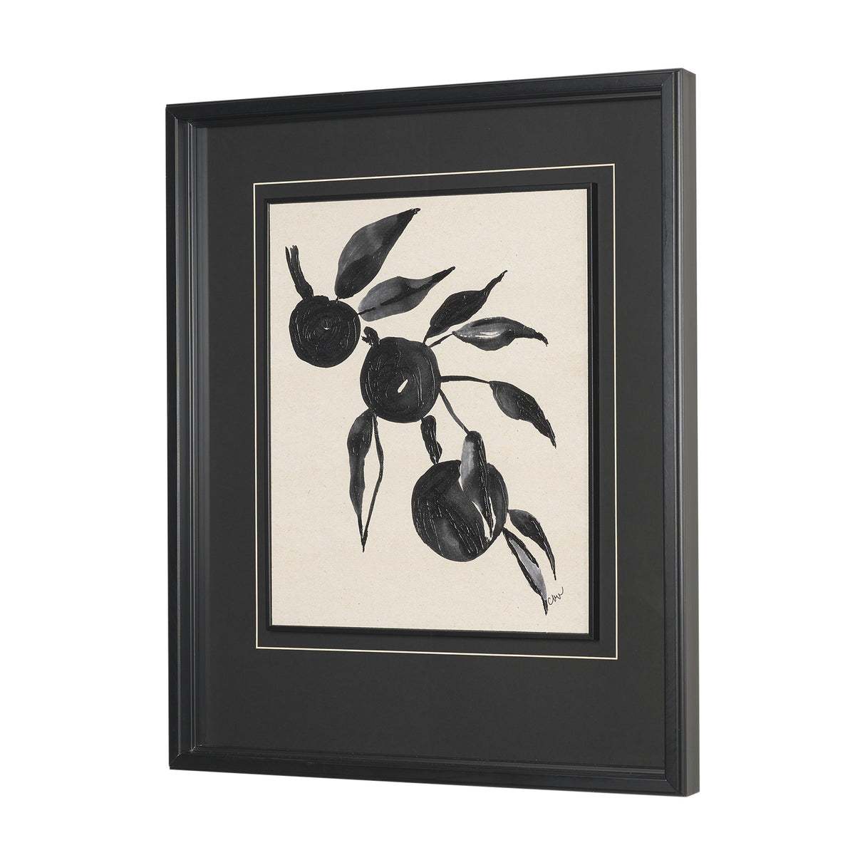 Orange Tree by Cristina Bartl Villa Hand-Embellished Textured Framed Artwork Matted under Glass from Mercana - Luna Furniture