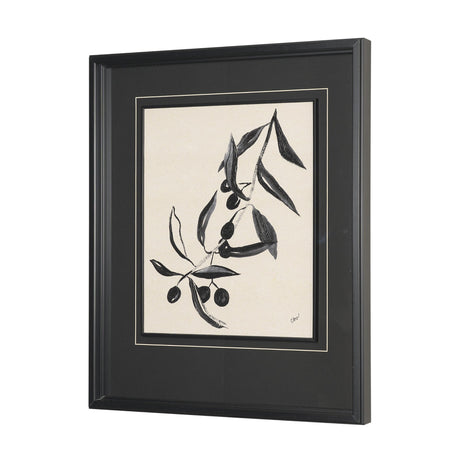 Olive Branch by Cristina Bartl Villa Hand-Embellished Textured Framed Artwork Matted under Glass from Mercana - Luna Furniture