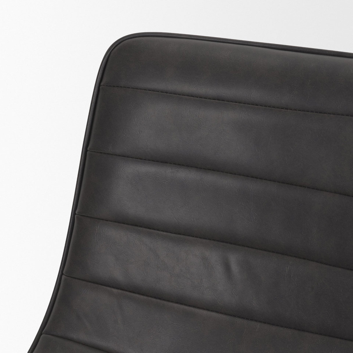Thornton I Dark Brown Faux-Leather Seat Black Iron Frame Dining Chair, Set of 2 from Mercana - Luna Furniture