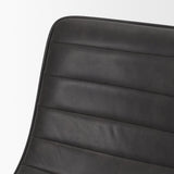 Thornton I Dark Brown Faux-Leather Seat Black Iron Frame Dining Chair, Set of 2 from Mercana - Luna Furniture