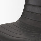 Thornton I Dark Brown Faux-Leather Seat Black Iron Frame Dining Chair, Set of 2 from Mercana - Luna Furniture