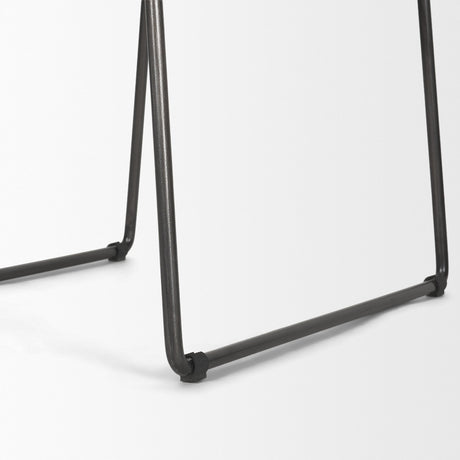 Thornton I Dark Brown Faux-Leather Seat Black Iron Frame Dining Chair, Set of 2 from Mercana - Luna Furniture