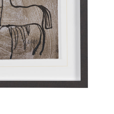 Buckskin by Mercana Studio Hand-Embellished Textured Framed Artwork Matted Under Glass from Mercana - Luna Furniture