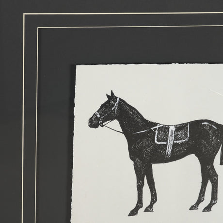 Equestrian Etching I by Mercana Studio Hand-Embellished Textured Framed Artwork Matted under Glass from Mercana - Luna Furniture