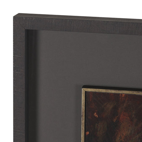 Golden Quiet I by Mercana Studio Hand-Embellished Textured Framed Artwork Matted under Glass from Mercana - Luna Furniture