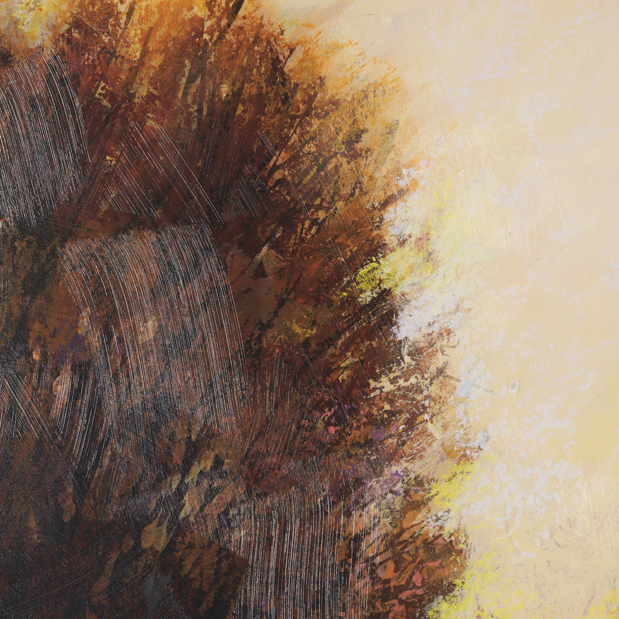 Golden Quiet II by Mercana Studio Hand-Embellished Textured Framed Artwork Matted under Glass from Mercana - Luna Furniture