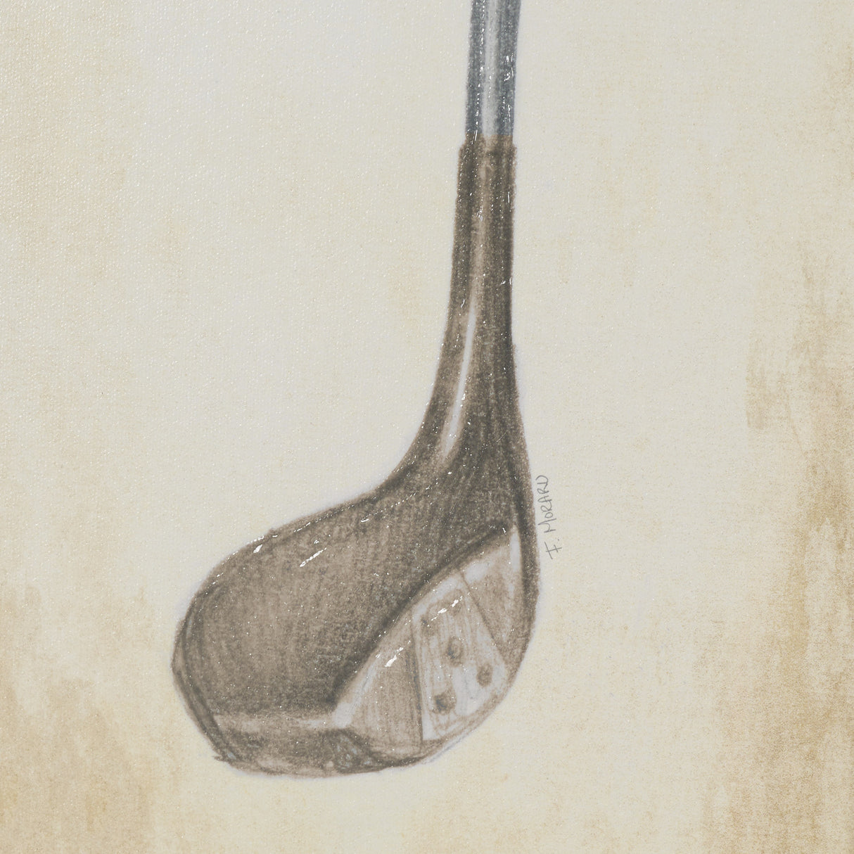 Vintage Golf Club I by Mercana Studio Hand-Embellished Textured Framed Artwork Matted under Glass from Mercana - Luna Furniture