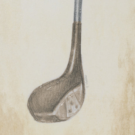 Vintage Golf Club I by Mercana Studio Hand-Embellished Textured Framed Artwork Matted under Glass from Mercana - Luna Furniture