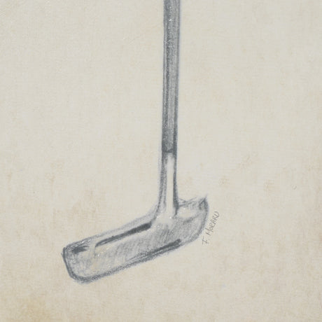 Vintage Golf Club II by Mercana Studio Hand-Embellished Textured Framed Artwork Matted under Glass from Mercana - Luna Furniture