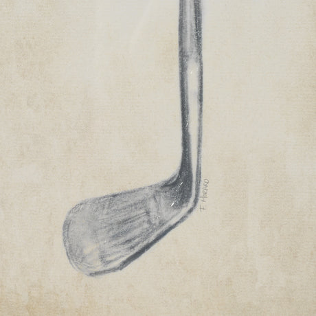 Vintage Golf Club III by Mercana Studio Hand-Embellished Textured Framed Artwork Matted under Glass from Mercana - Luna Furniture