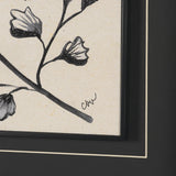 Fan Leaves by Cristina Bartl Villa Hand-Embellished Textured Framed Artwork Matted under Glass from Mercana - Luna Furniture