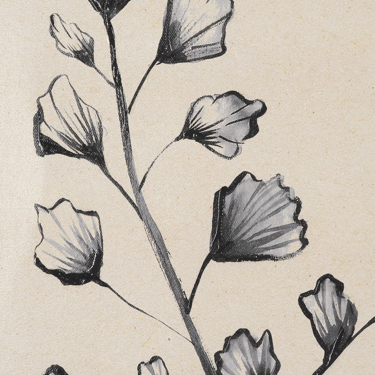 Fan Leaves by Cristina Bartl Villa Hand-Embellished Textured Framed Artwork Matted under Glass from Mercana - Luna Furniture