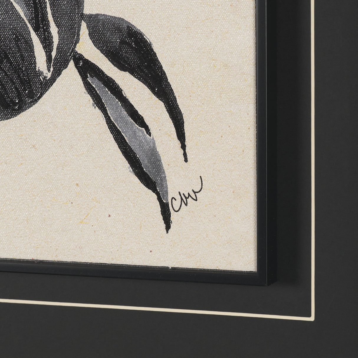 Orange Tree by Cristina Bartl Villa Hand-Embellished Textured Framed Artwork Matted under Glass from Mercana - Luna Furniture
