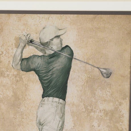 Golf Swing I by Mercana Studio Hand-Embellished Framed Artwork Matted under Glass from Mercana - Luna Furniture