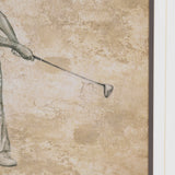 Golf Swing II by Mercana Studio Hand-Embellished Framed Artwork Matted under Glass from Mercana - Luna Furniture