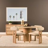 Siena 42" Round Travertine Pedestal Dining Table from Mercana - Luna Furniture