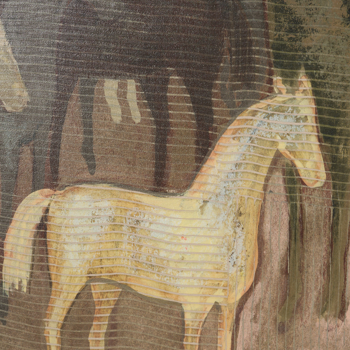 Horse Herd by Mercana Studio Hand-Embellished Textured Framed Artwork Matted under Glass from Mercana - Luna Furniture