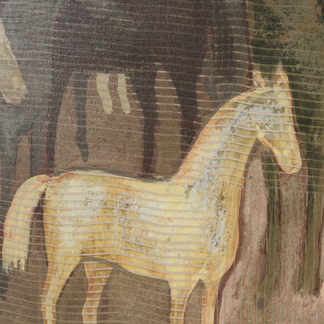 Horse Herd by Mercana Studio Hand-Embellished Textured Framed Artwork Matted under Glass from Mercana - Luna Furniture