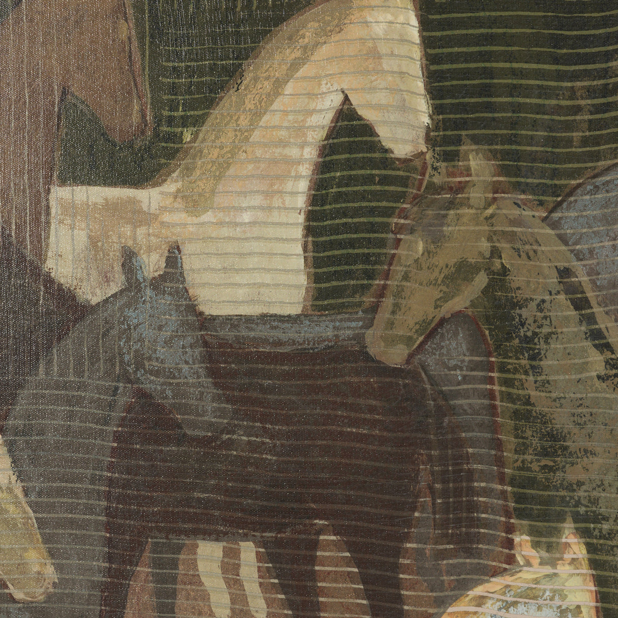 Horse Herd by Mercana Studio Hand-Embellished Textured Framed Artwork Matted under Glass from Mercana - Luna Furniture