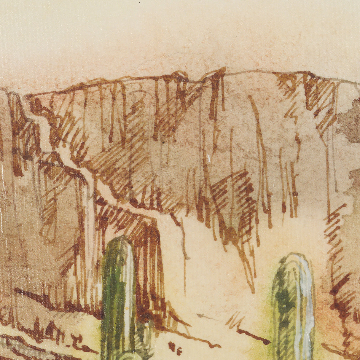 Cactus Country II by Mercana Studio Hand-Embellished Textured Framed Canvas Artwork from Mercana - Luna Furniture