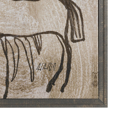 Buckskin by Mercana Studio Hand-Embellished Textured Framed Canvas Artwork from Mercana - Luna Furniture