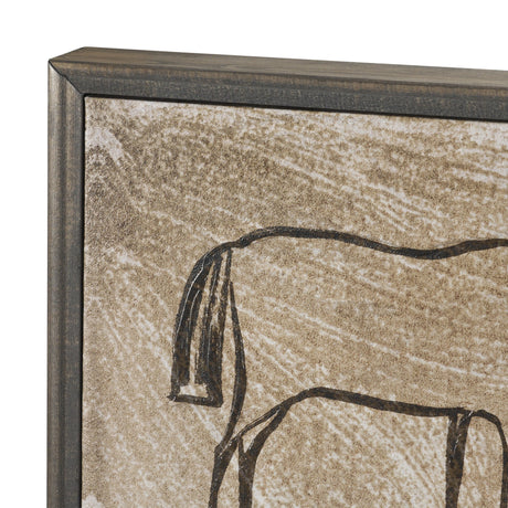 Buckskin by Mercana Studio Hand-Embellished Textured Framed Canvas Artwork from Mercana - Luna Furniture