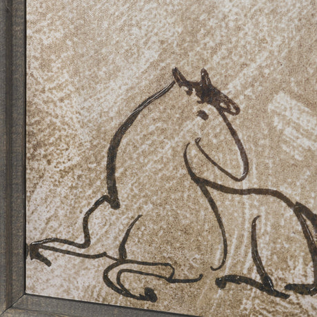 Buckskin by Mercana Studio Hand-Embellished Textured Framed Canvas Artwork from Mercana - Luna Furniture