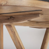 Viktor 94"L Light Brown Solid Wood Dining Table from Mercana - Luna Furniture