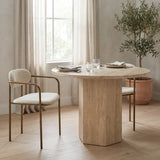 Parker I Cream Fabric Seat Gold Metal Frame Dining Chair, Set of 2 from Mercana - Luna Furniture