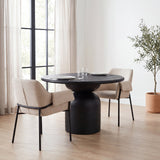 Brently Dining Chair w/ Oatmeal Fabric & Matte Black Metal Legs, Set of 2 from Mercana - Luna Furniture