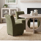 Wilkins Moss Olive Fabric Upholstered Dining Chair from Mercana - Luna Furniture