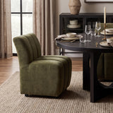 Wilkins Moss Olive Fabric Upholstered Dining Chair