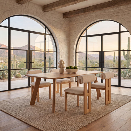 Welborn 72" Light Brown Wood Rectangular Dining Table from Mercana - Luna Furniture