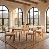 Welborn 84" Light Brown Wood Rectangular Dining Table from Mercana - Luna Furniture
