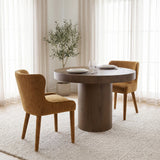 Nolan Slope Rust Chenille Dining Chair, Set of 2 from Mercana - Luna Furniture