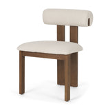 Tribeca Curve Open Back Cream and Dark Brown Tripod Frame Dining Chair from Mercana - Luna Furniture